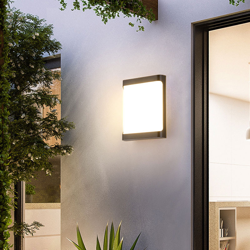 Applique da parete per esterni Lampada da corridoio da giardino a led semplice impermeabile Lampada da esterno per porta esterna Parete esterna Balcone Patio a prova di umidità