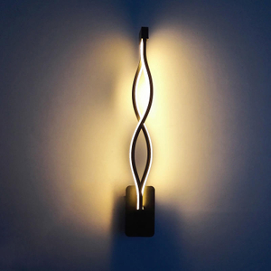 16W Decorazione moderna della casa Forma dell'onda Alluminio Su Giù Lampada da parete a LED Applique da parete a LED per interni Luce ghirlanda natalizia
