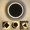 Lampada da parete a LED quadrata per soggiorno camera da letto applique da parete bianca nera applique da parete girevole a 360 gradi in metallo 18W / 24W
