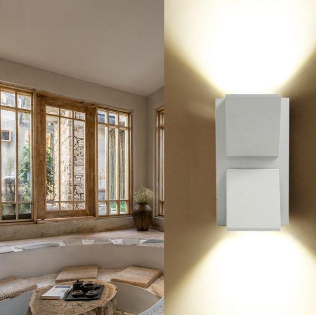 Lampada da parete a LED da 5W 12W Illuminazione per esterni Lampada da parete impermeabile Moderna in alluminio su e giù Lampada da parete a led per esterni Luce da portico per giardino