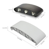 4W 6W 8W 10W 12W ovale su e giù per esterni lampada da parete impermeabile montata impermeabile IP65 applique da parete per esterni portico luce da giardino
