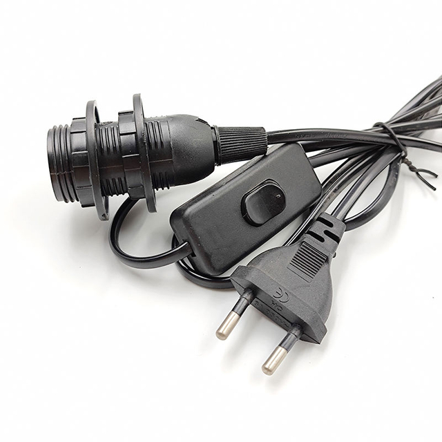1.8m E14 Dimmer Base portalampada Cavo di alimentazione Cavo elettrico Interruttore dimmer Cavo per lampada di sale himalayano Spina UE 303 2 pezzi