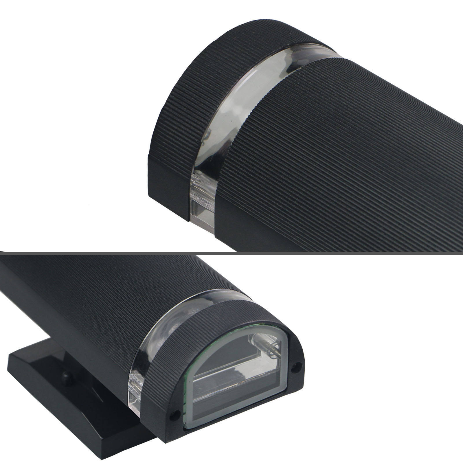 Applique da parete per esterni GU10 Lampade da parete da giardino a induzione con controllo della luce a LED Doppia testa su e giù Illuminazione Cortile Balcone Sconce