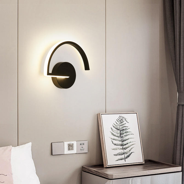 Lampada da parete moderna minimalista in rame Lampada da studio sul comodino della camera da letto del corridoio del corridoio americano Nordic Creative LED Mirror Light Furniture