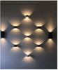 5W bianco caldo / luce fredda Applique da parete circolare per decorare interni illuminare le luci Lampada da parete a LED nera / bianca luce su e giù