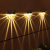 Lampada solare a LED bianco caldo Percorso Scale Luci da giardino per esterni Energia solare Balcone Decorazione luminosa per merci da recinzione per scale da patio