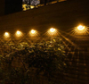 Luci a LED Sensore di controllo della luce per esterni Decorazione del giardino Lampada da parete per recinzione solare Semicerchio Energia Lampioni stradali impermeabili