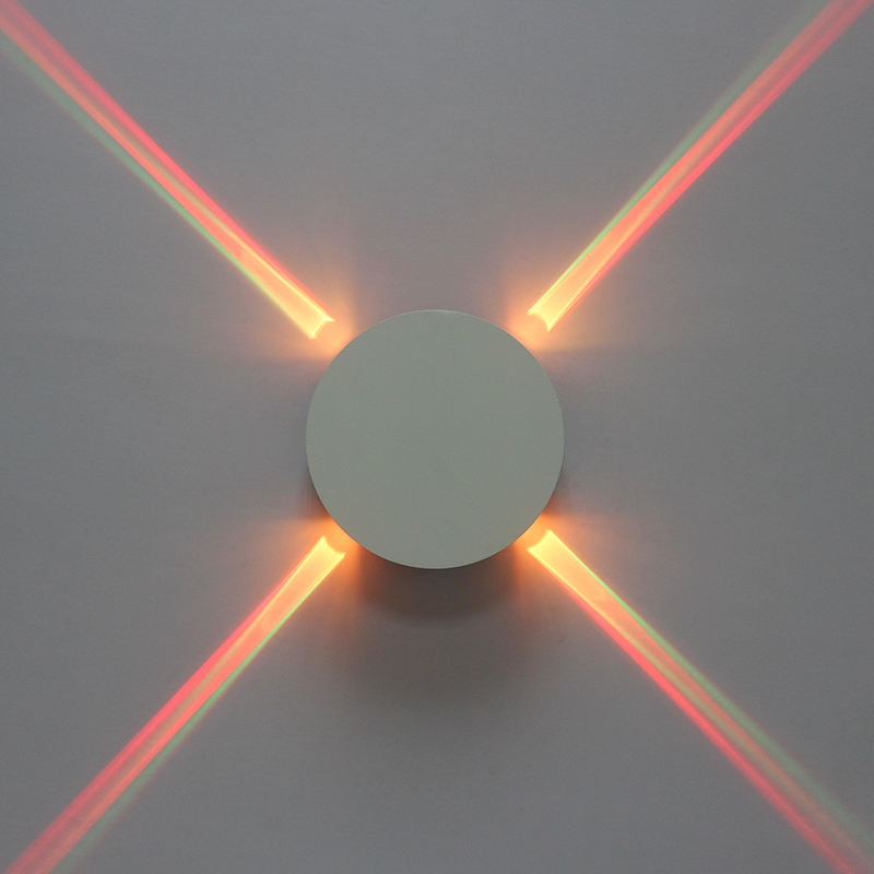 Lampada da parete per interni a LED da 12W Lampada da parete a croce a luce bianca calda / luce bianca fredda Camera da letto Soggiorno Lampada da parete TV Applique rotonda
