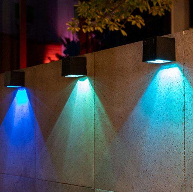 Nuova applique da parete solare per esterni lampada da parete per giardino lampada da notte quadrata per uso domestico lampada a risparmio energetico impermeabile