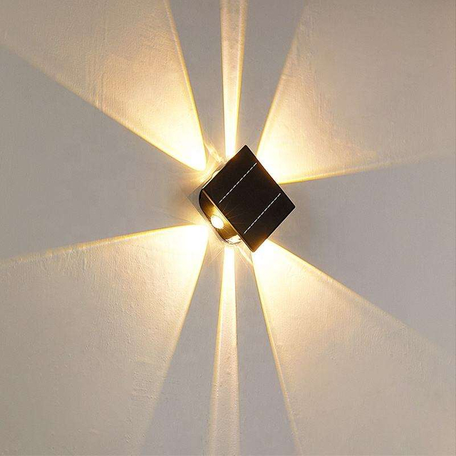 lampada solare lampade solari da esterno lampione solare IP65 Energia solare Luci solari da parete per esterni da giardino impermeabili