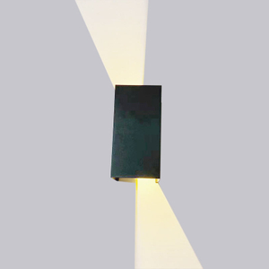 12W 20CM Lampada da parete a LED impermeabile cubo bianco e nero ip65 Lampada da parete quadrata Portico Giardino su e giù