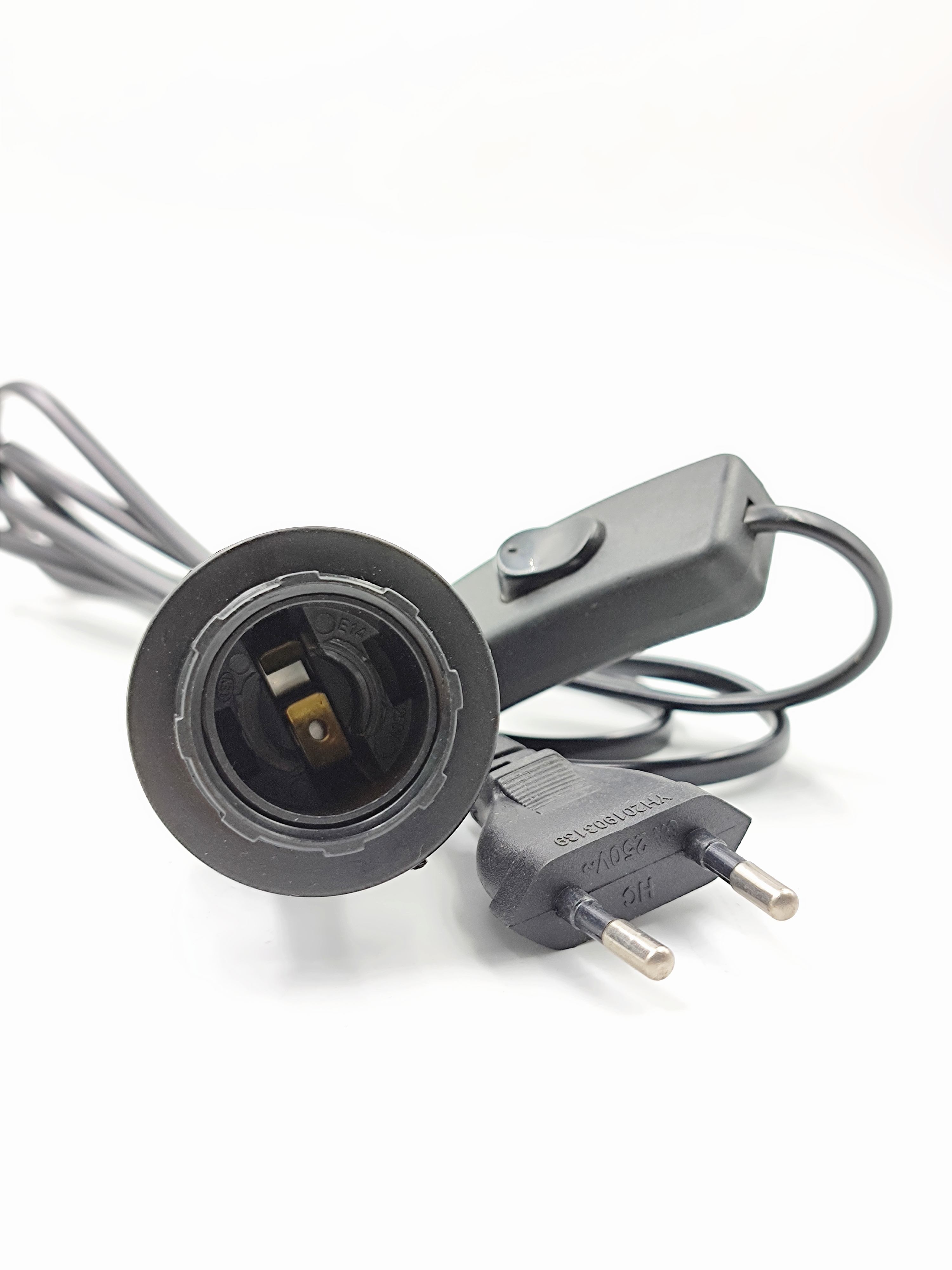 Portalampada CE Portalampada Base lampada in plastica E14 Spina tonda anello in plastica 301Dimmer interruttore 303 interruttore Spina lampada sale himalayano