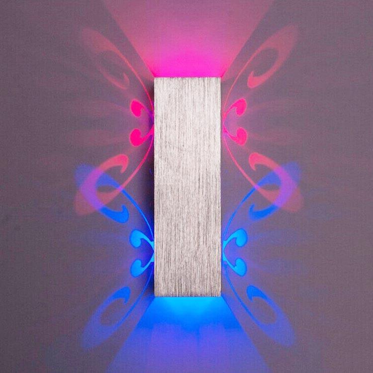 Lampada da parete in alluminio di alta qualità 6W applique per interni 2W applique da parete a farfalla con telecomando luce notturna a led Comodino da parete 