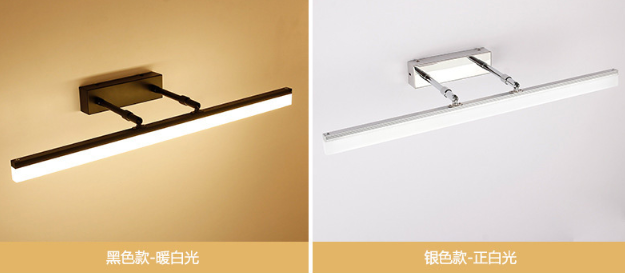 Luci a LED Fari a specchio in alluminio Lampada da parete per interni a tre temperature di colore orientabili da 9 W orientabili