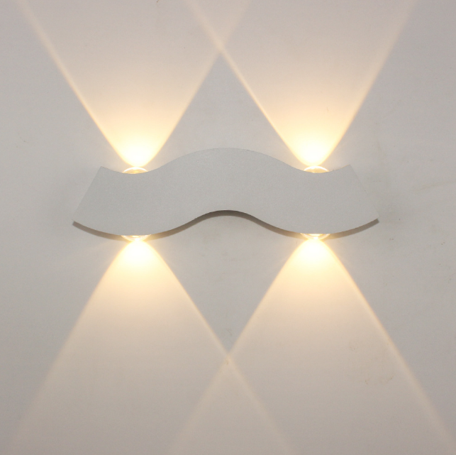 Lampada da parete nordica impermeabile IP65 4W semplice soggiorno a led Sfondo Lampada da parete per hotel corridoio illuminazione su e giù luce
