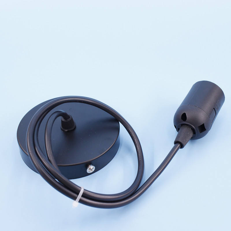 Cavo portalampada E27 Base Portalampada Lampada a sospensione Tessuto Metallo Personalizzato PVC Stile interruttore Spina cavo Dimmer in plastica Vite ZHE