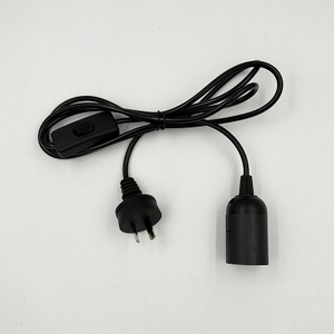 1.8M EU Dimmer Cavo di alimentazione Cavo E27 Basi lampada Spina rotonda con filo interruttore per lampadario E14 Portalampada Lampada 220V 110V