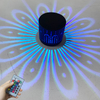 Lampada da parete 3W RGB Lampada da parete a fiore Luce notturna a distanza Foro a spirale montato a parete Lampada da parete decorativa a LED