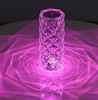 Lampada da scrivania romantica Lampada da scrivania per hotel Lampada da scrivania calda Touch Rose Lampada da tavolo con telecomando RGB Crystal Charge LED Strip Rose Lamp Lampada da notte romantica a 16 colori