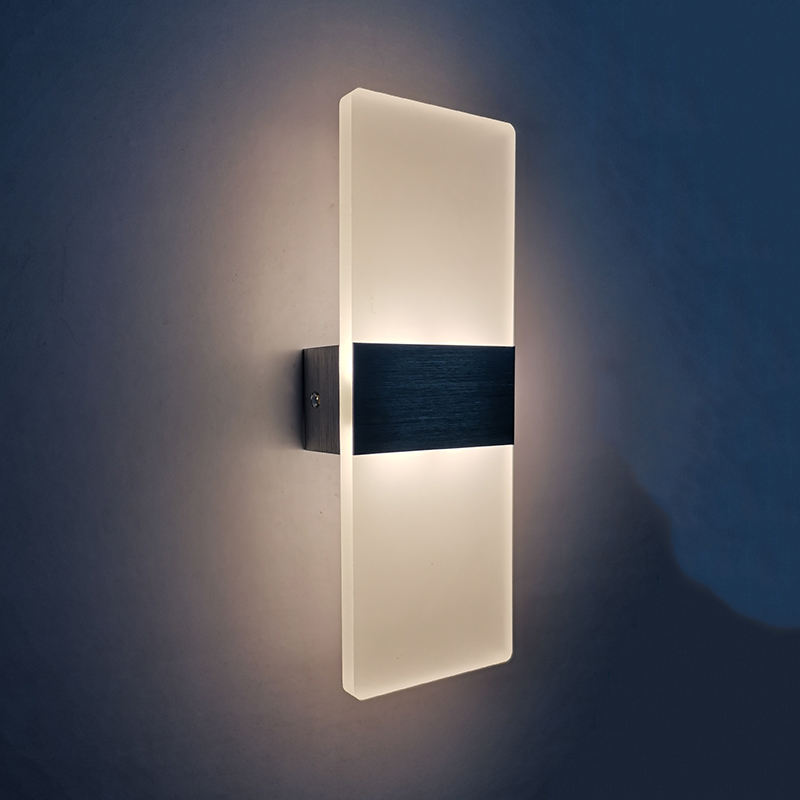 6w acrilico applique da parete tasti del pianoforte applique da parete per soggiorno bagno camera da letto luce apparecchio 85-265V luce notturna
