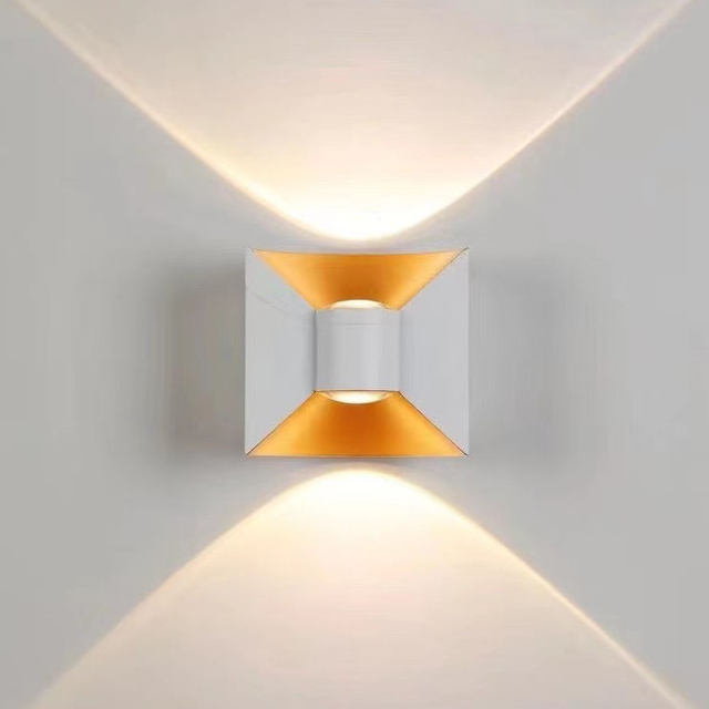 Lampada da parete ad arco da 6W 12W Lampada da parete a LED impermeabile Lampada da giardino per uso domestico Luci decorative Prezzo di fabbrica Alloggiamento in bianco e nero