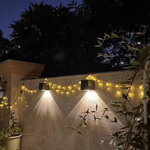 LED solare per esterni controllo della luce induzione decorazione del cortile applique da parete per recinzione solare semicircolare lampione a risparmio energetico