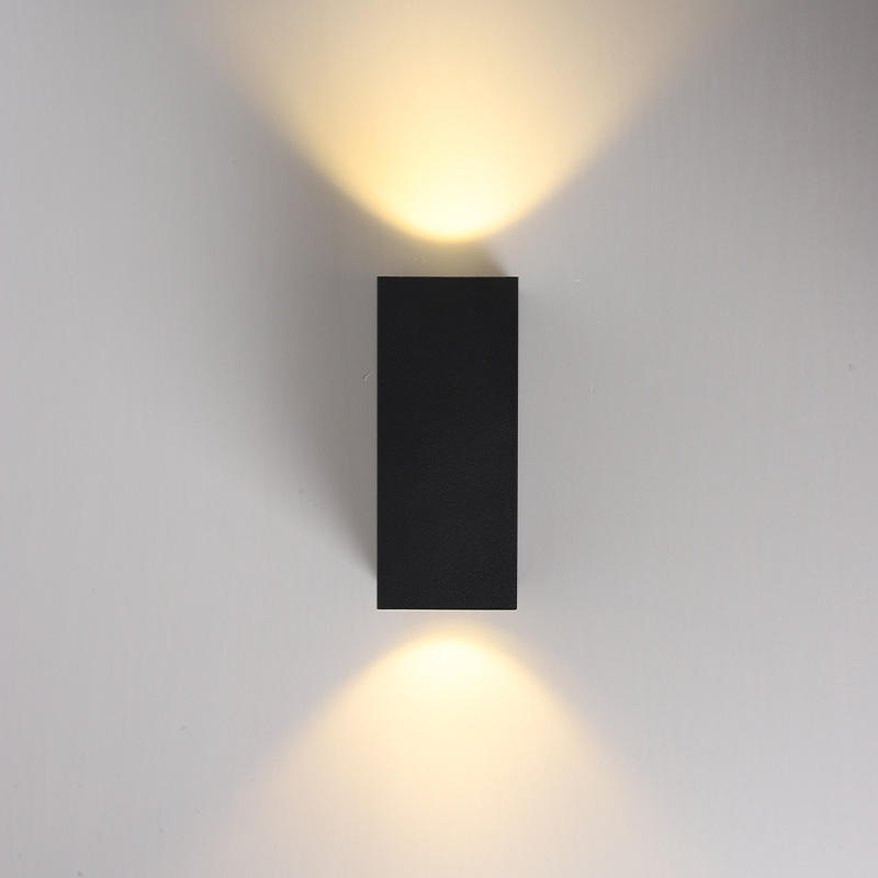 12W Up And Down COB Lampada da parete moderna a LED per interni Illuminazione per esterni Applique da parete impermeabile fissata al muro