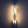 AC 85-265V Decorazione della casa moderna Forma d'onda Alluminio Up Down Lampada da parete a LED Applique da parete a LED per interni Luce ghirlanda natalizia