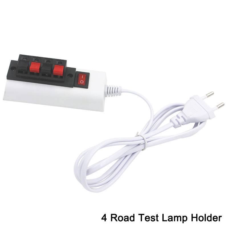Cavo da 1,5 m Apparecchio a 2/4 pin Bianco EU US Plug Tester Adattatore per lampada a LED Interruttore di alta qualità per Led Driver Chip Lamp Light Strip