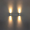 2x1W AC85-265V Lampada da parete a LED moderna in alluminio Lampada da parete Applique a specchio per la decorazione o l'illuminazione della parete interna