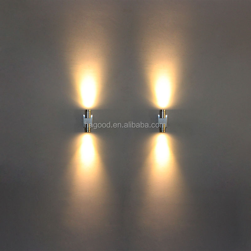 2x1W AC85-265V Lampada da parete a LED moderna in alluminio Lampada da parete Applique a specchio per la decorazione o l'illuminazione della parete interna