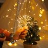 Fuochi d'artificio all'aperto filo di rame stringa LED 100 led luci natalizie impermeabili appese luci decorative alimentate a batteria