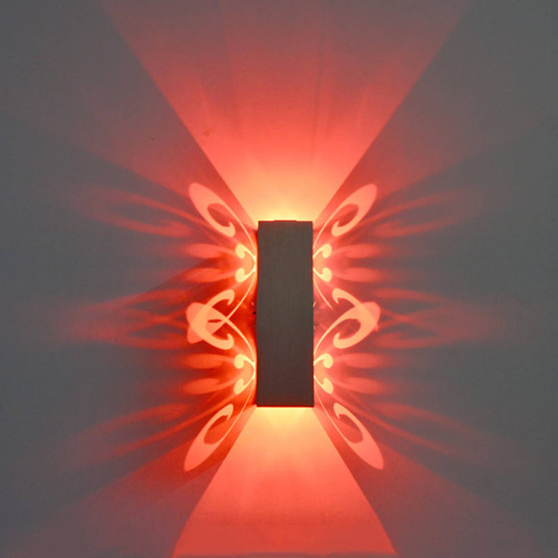 Romantico 2W 6W Apparecchi da parete lampada da parete da comodino barra luminosa che decora la decorazione dell'hotel soggiorno luce interna