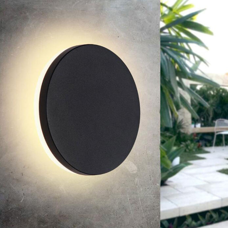 Impermeabile AC85-265V HA CONDOTTO LA Lampada Da Parete Circolare Rotonda Luna Applique Da Parete Apparecchi di Illuminazione Per Soggiorno Camera Da Letto Sala Studio Scala