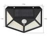 La migliore scala da giardino per esterni impermeabile IP67 energia solare 4 lati illuminazione lampada da parete sensore di movimento a LED luce solare a LED