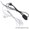Cavo di linea 303/304/317/301 Cavo di alimentazione dimmer/Interruttore a doppio pulsante Spina europea Cavo per lampadina a LED/Luce da tavolo Luminary USA