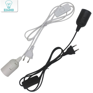 Cavo di alimentazione da 1,8 m Basi per lampada E27 Spina europea con cavo interruttore per lampadina a sospensione LED e27 Supporto per presa a sospensione Hanglamp