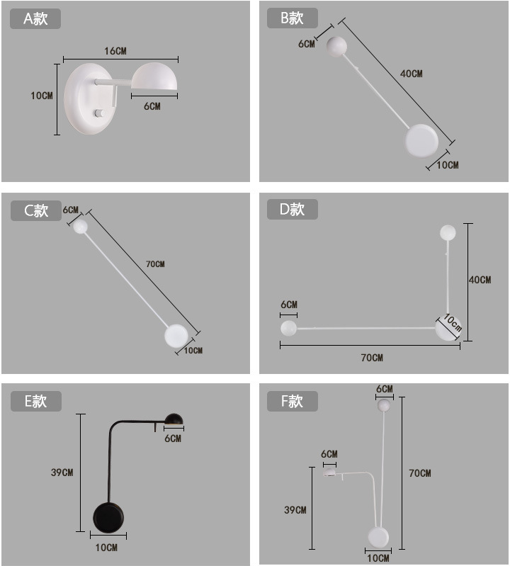 NEW art Dots applique da parete moderna lampada da parete per soggiorno a LED Apparecchi di illuminazione per corridoi creativi nordici Lampada da parete moderna bianca nera