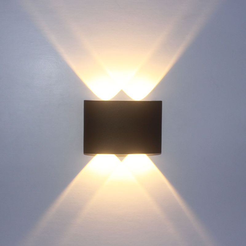 Lampada da parete a led ovale nera 4W Illuminazione esterna impermeabile per portico da giardino