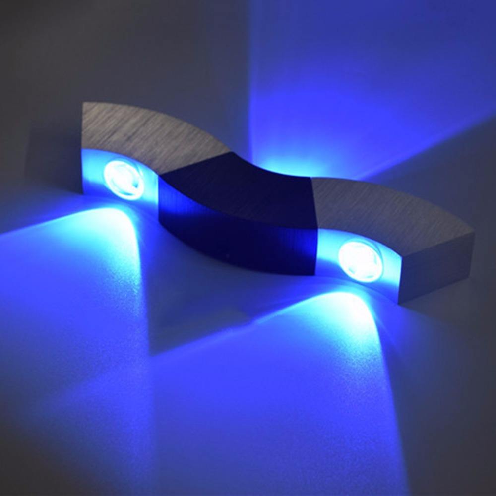 Applique LED Lightess 3W per interni Lampada da parete Up and Down in alluminio Lampada da parete illuminazione da parete argento bianco freddo