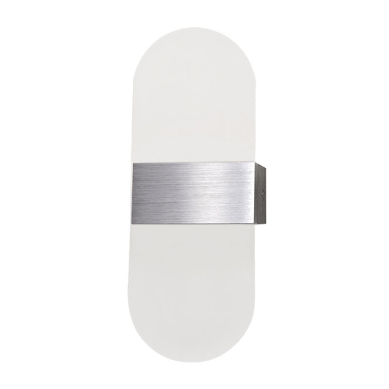 Lampada da parete in acrilico nero ad angolo rotondo da 6W lampada da parete per camera da letto lampada da parete per applique da parete a LED decorazione dell'hotel