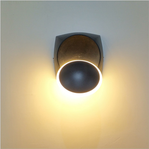 Lampada da comodino regolabile per interni bianca Lampada da parete rotonda nera a 360 gradi con prezzo di fabbrica