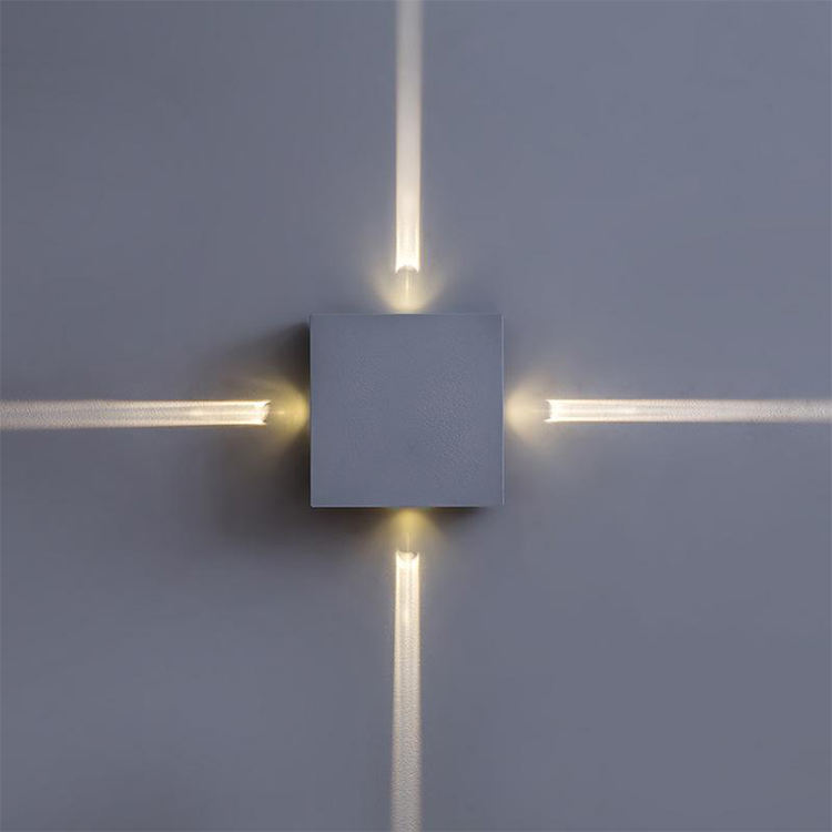 Lampada da parete a soppalco lmap a led quadrata argento di buona qualità Prezzo di fabbrica illuminazione interna moderna