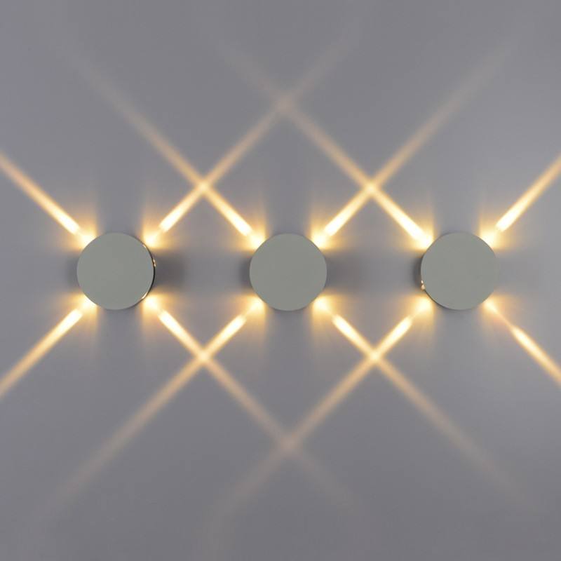 Applique da parete a led rotonda fantasia industriale a parete per interni per soggiorno con materiale in alluminio
