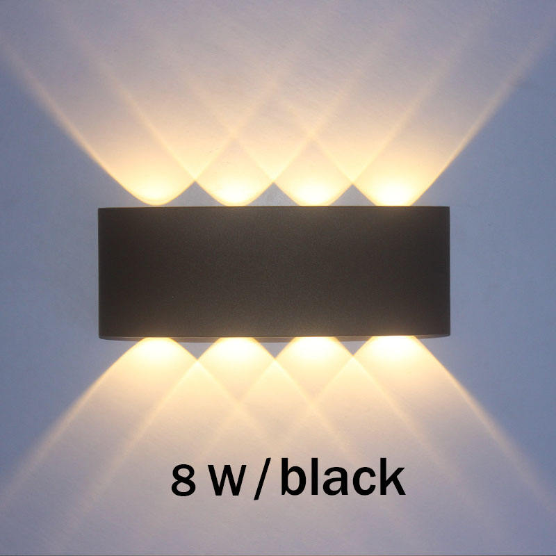 Lampada da parete su e giù 6W Illuminazione esterna impermeabile per portico da giardino Illuminazione molto richiesta Vendita calda Nessuna batteria montata a parete