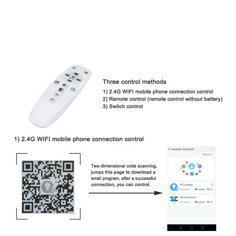 21W LED Wandspot Smart 2.4G Lampada da parete in alluminio con regolazione della luminosità per ambienti interni con controller Disponibile