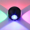 Lampada da parete a LED Lampada da parete impermeabile rotonda a quattro lati nera di alta qualità da 12 W per esterni per giardino decorativo colorato su e giù