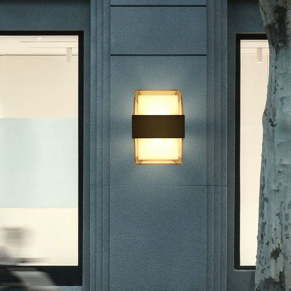 New Round 6W Lampada da parete a led impermeabile in acrilico da giardino Decorazione per esterni Porta d'ingresso Illuminazione Sconce