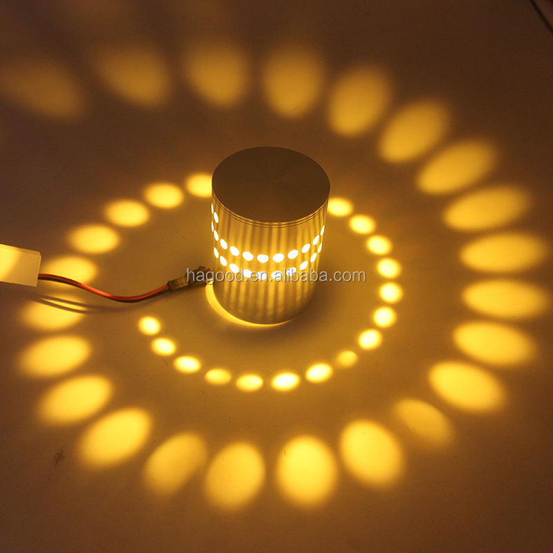 3W AC85 ~ 265V LED Indoor Fancy Applique da parete Lampade da parete moderne Applique per la decorazione e l'illuminazione domestica e commerciale