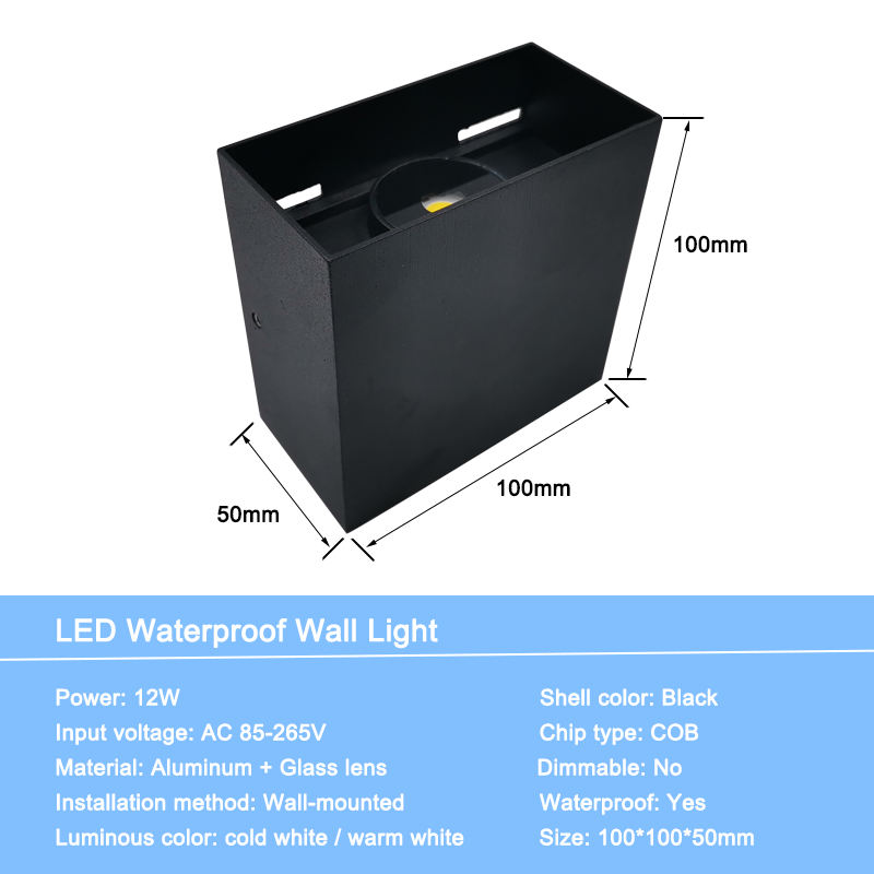 Lampada da parete a led ip65 industriale COB Lampada da parete in alluminio impermeabile per la decorazione del giardino